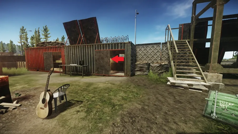 The blue container