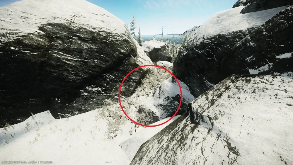 Locate and mark the third section of the cliff path with an MS2000 Marker on Lighthouse — 1