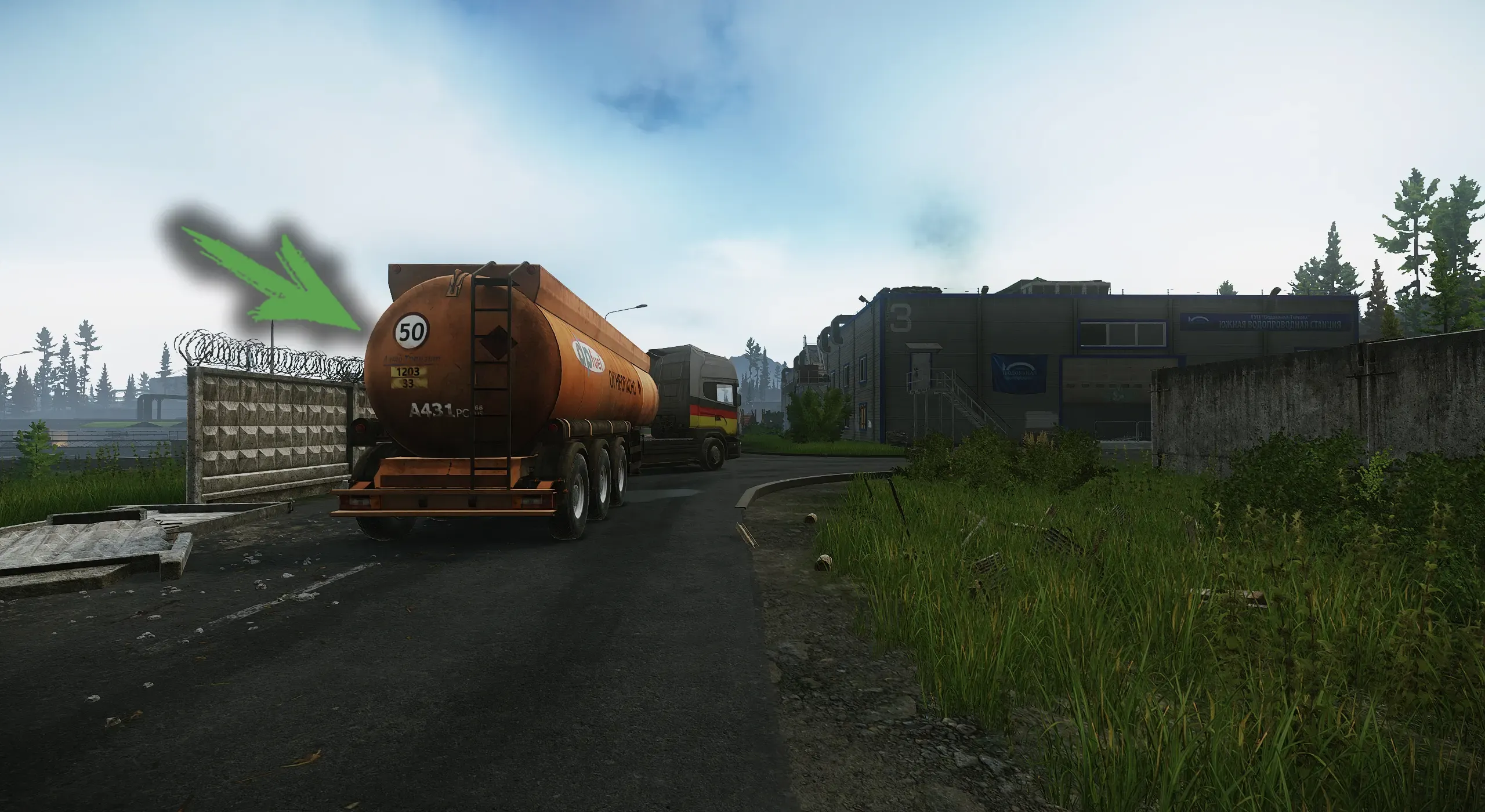 Find and mark the second tanker truck with an MS2000 Marker on Lighthouse — 1