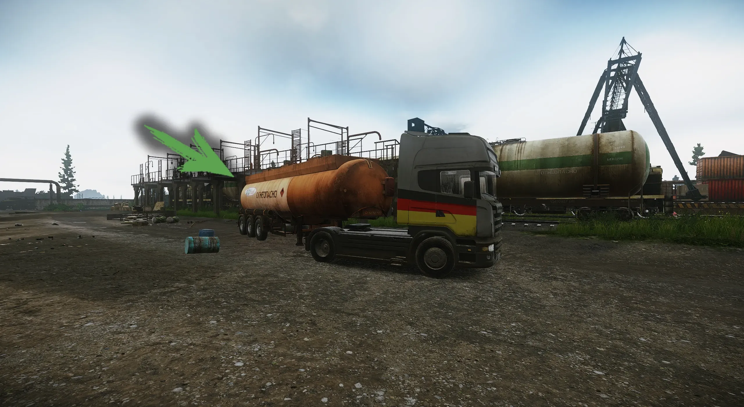 Find and mark the first tanker truck with an MS2000 Marker on Lighthouse — 1