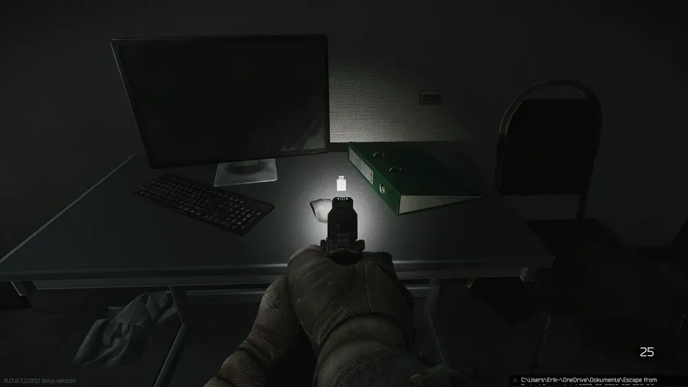Flash drive on the desk