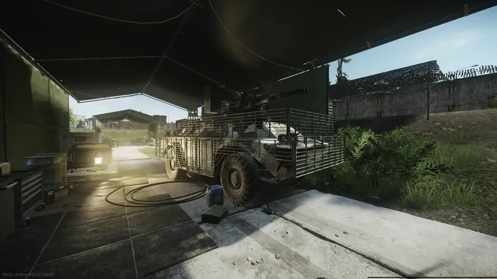 First BRDM is located in the west of the water treatment plant, under a tent
