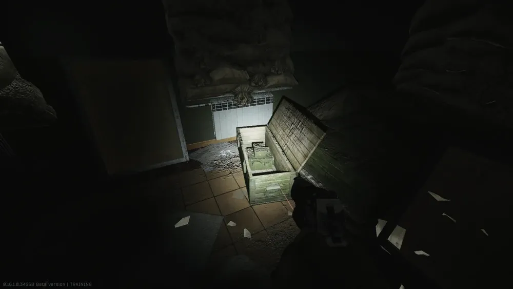 Spawn 3 in the back right corner in a green crate