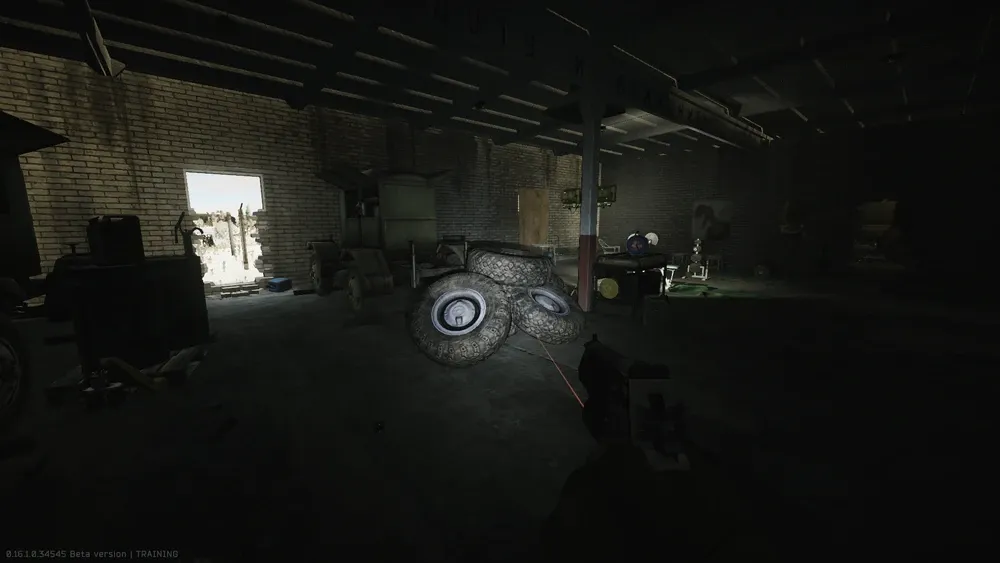 The wheels in the garage