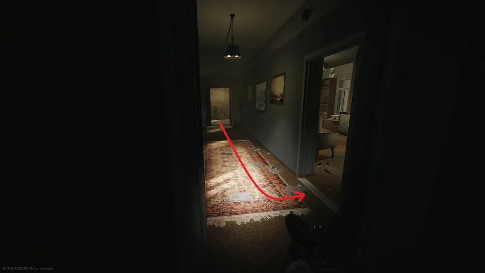 Way to the room with the spawns