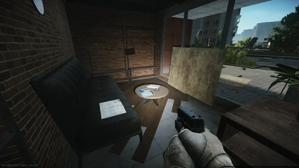 First stashing location at the table