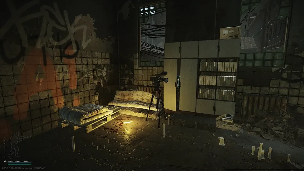 Inside the marked room