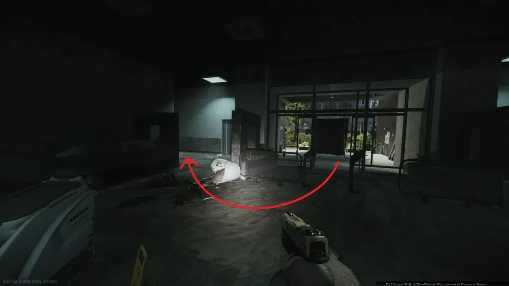 TerraGroup security post, First spawn