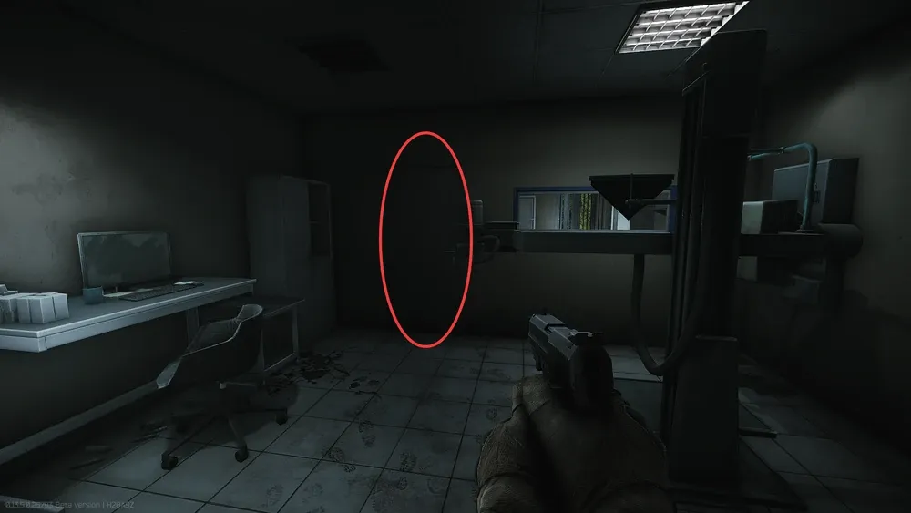 You'll get into the x-ray room where you can unlock the x-ray technician's room.