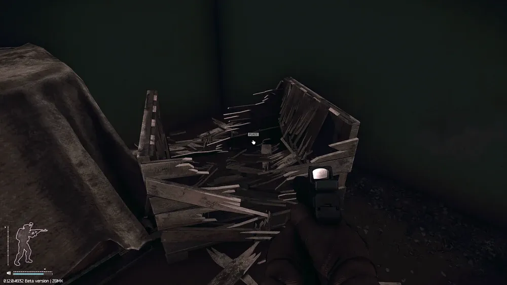 Close-up of the ZB-014 crate