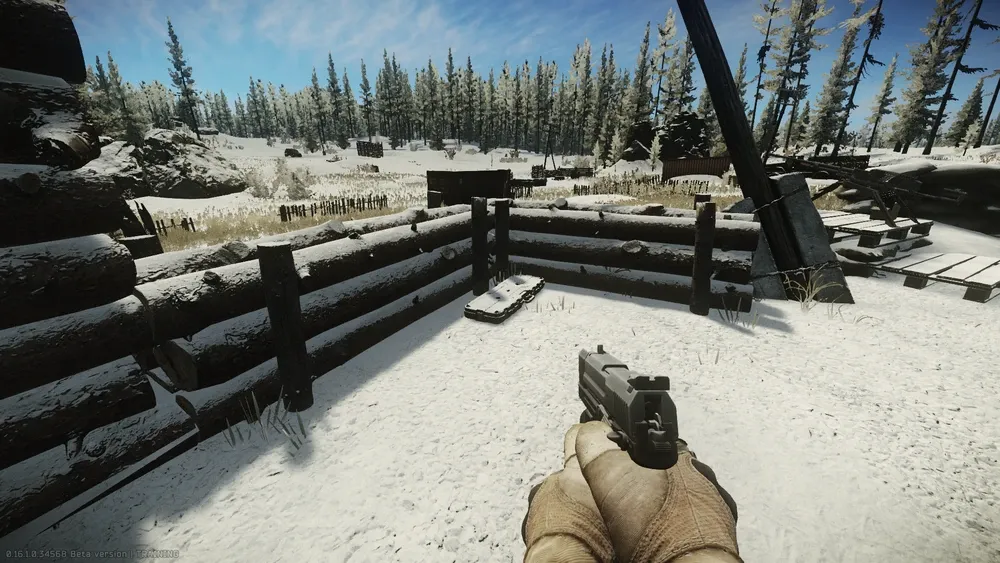 Spawn 2 next to the Utyos machine gun at the house