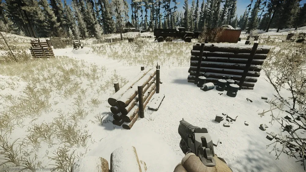 Spawn 4 at the circular fortification east of the house