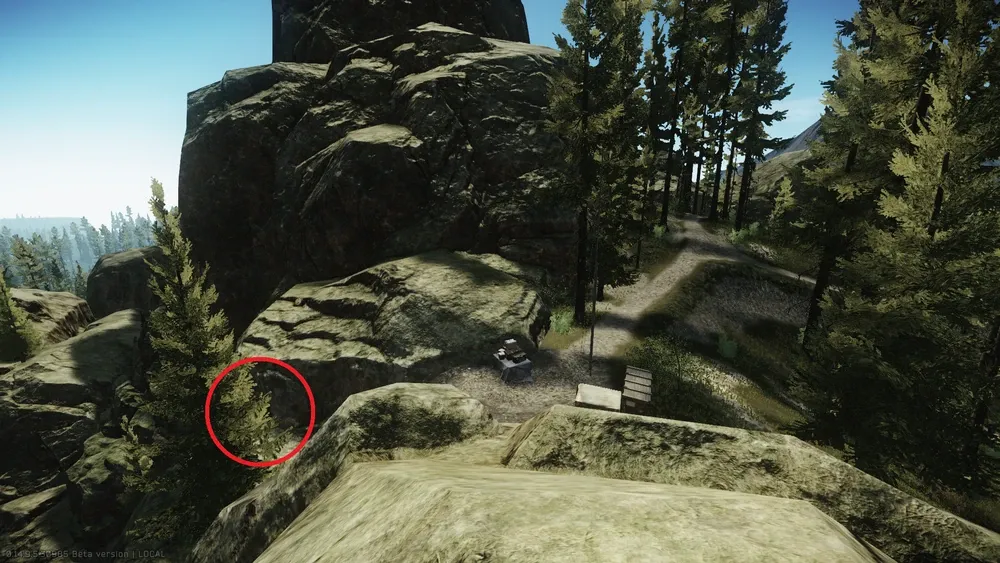 Stash location surroundings