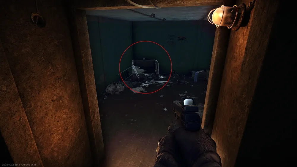 Overview of the ZB-016 crate where to place the items
