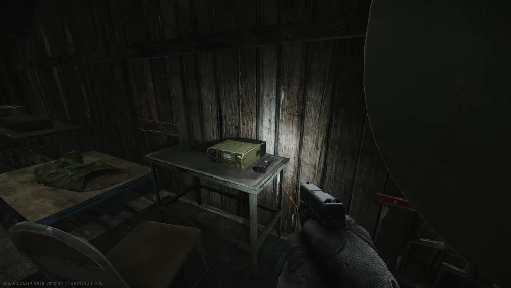 Spawn #3 on the desk with the radio equipment on the second floor