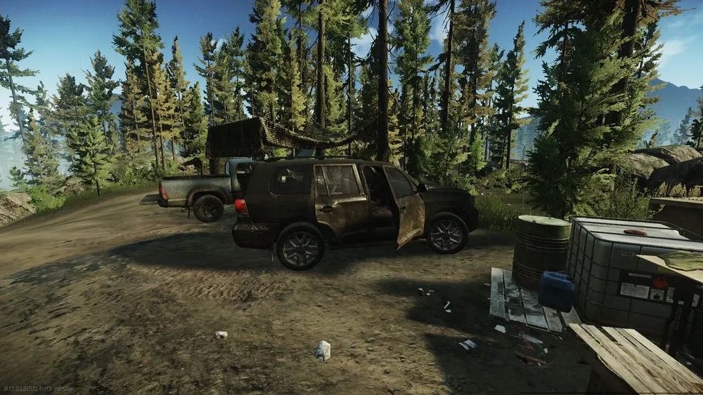 The black SUV