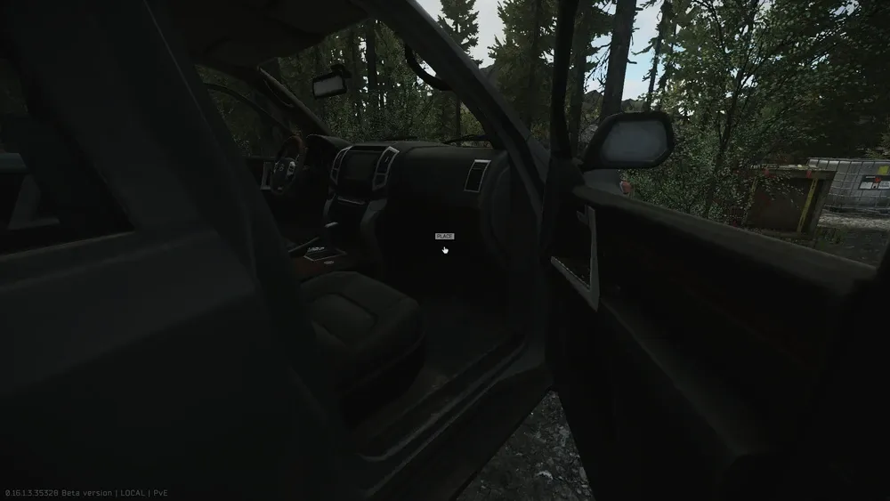 SUV stashing spot on the passenger side